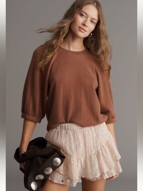 NEW. Anthropologie Cashmere Short Sleeve Sweater. NWT